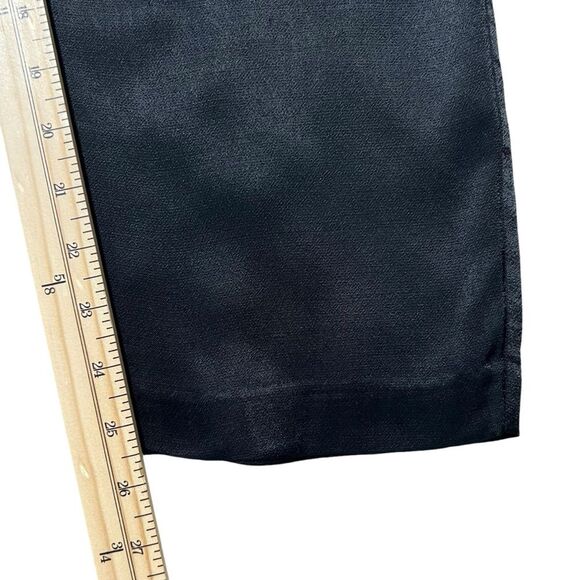 Aritzia Wilfred Black Cropped Satin Trouser Pants Size 6 Minimalist Evening - Picture 11 of 12